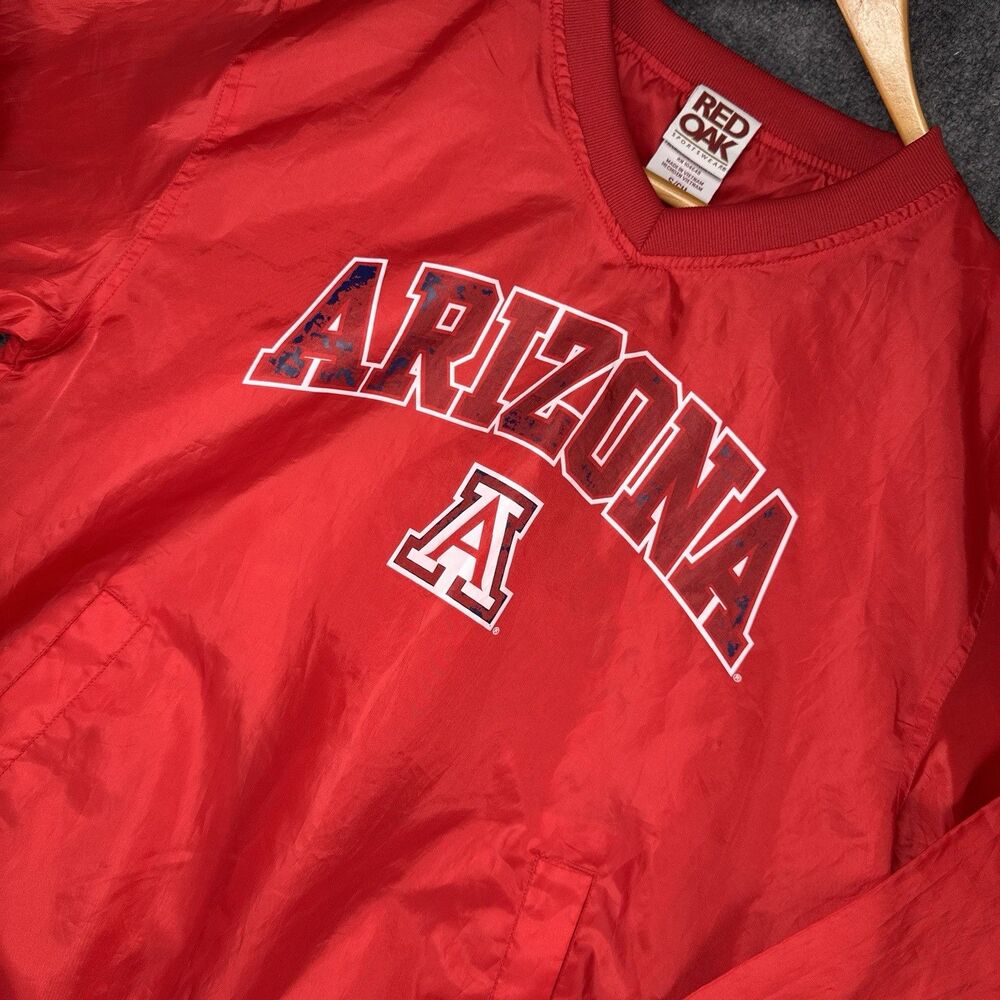 Vintage Red Oak NCAA Arizona Wildcats Mens Long Sleeve Pullover Windbreaker - S